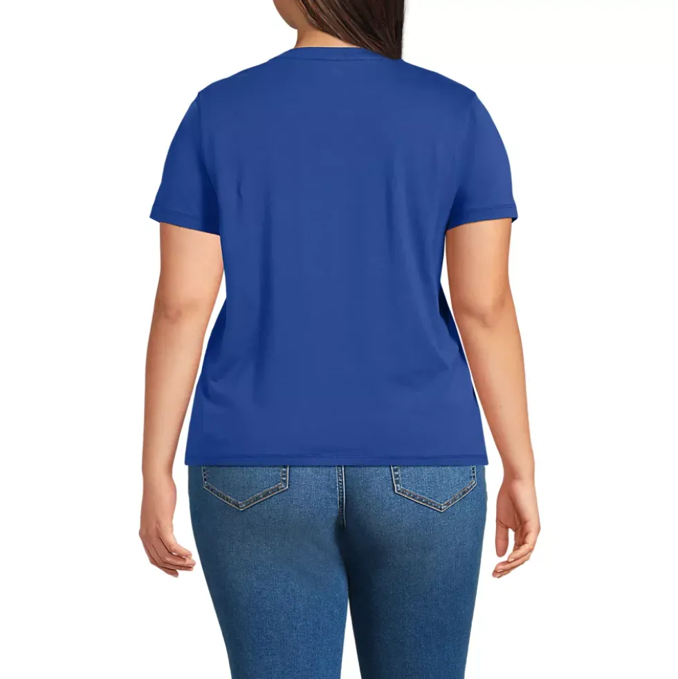 School Uniform Women's Supima Jersey Short Sleeve Relaxed Tee Shirt