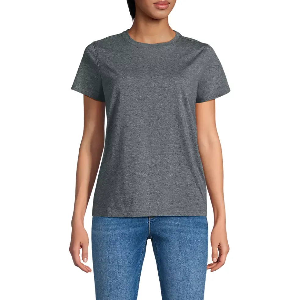 School Uniform Women's Supima Jersey Short Sleeve Relaxed Tee Shirt