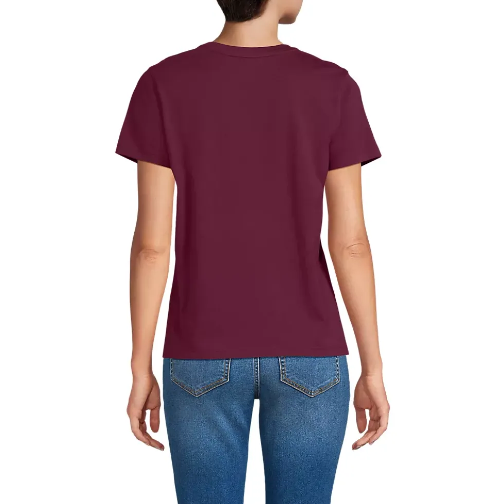 School Uniform Women's Supima Jersey Short Sleeve Relaxed Tee Shirt