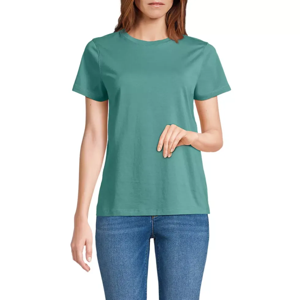 School Uniform Women's Supima Jersey Short Sleeve Relaxed Tee Shirt