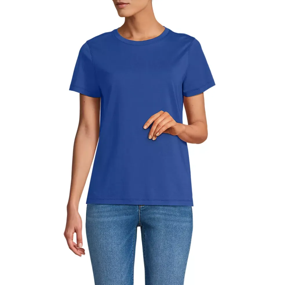 School Uniform Women's Supima Jersey Short Sleeve Relaxed Tee Shirt