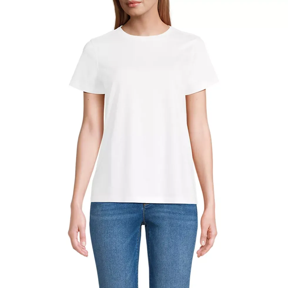School Uniform Women's Supima Jersey Short Sleeve Relaxed Tee Shirt