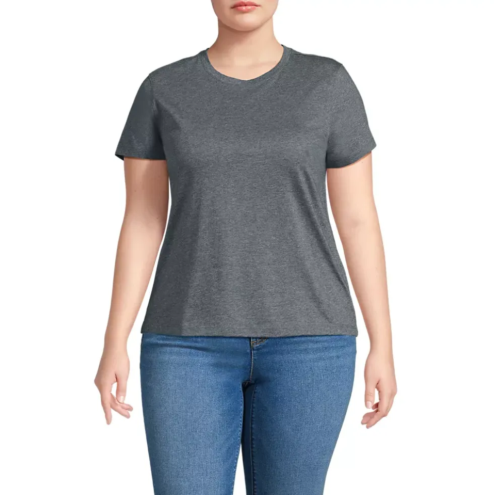 School Uniform Women's Supima Jersey Short Sleeve Relaxed Tee Shirt