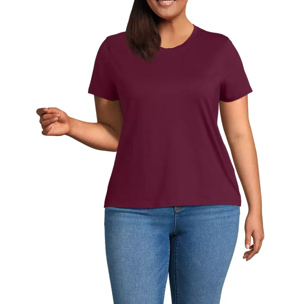 School Uniform Women's Supima Jersey Short Sleeve Relaxed Tee Shirt