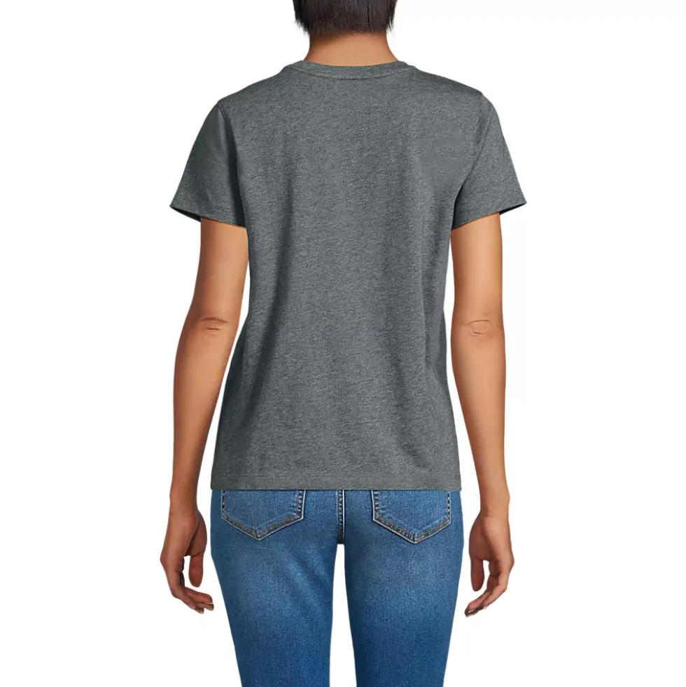 School Uniform Women's Supima Jersey Short Sleeve Relaxed Tee Shirt