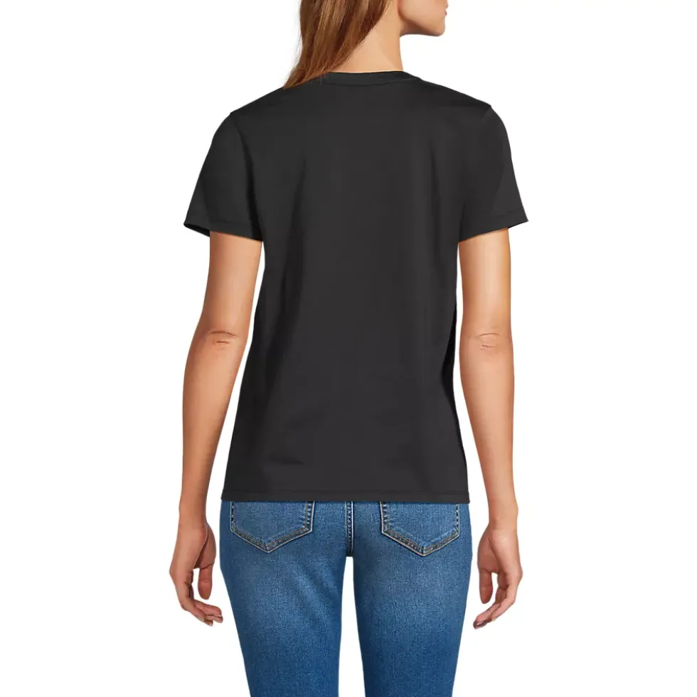 School Uniform Women's Supima Jersey Short Sleeve Relaxed Tee Shirt