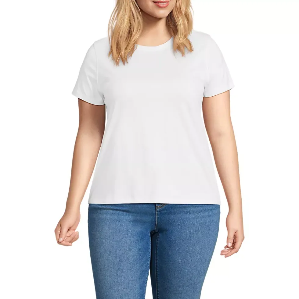 School Uniform Women's Supima Jersey Short Sleeve Relaxed Tee Shirt
