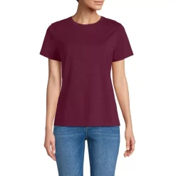 School Uniform Women's Supima Jersey Short Sleeve Relaxed Tee Shirt