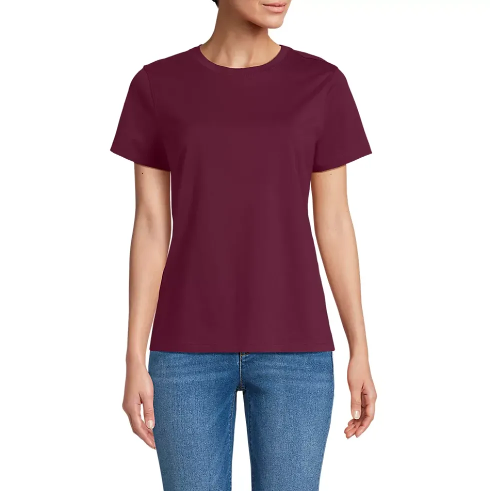 School Uniform Women's Supima Jersey Short Sleeve Relaxed Tee Shirt