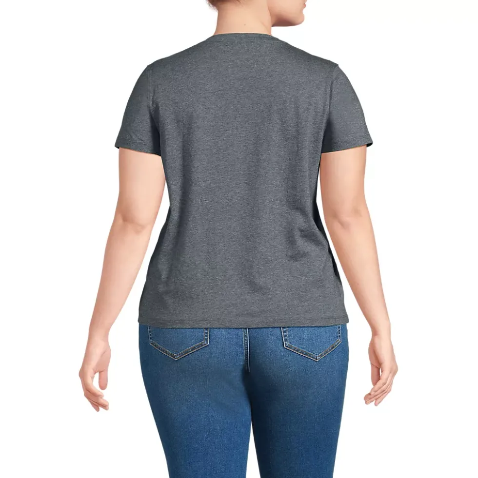 School Uniform Women's Supima Jersey Short Sleeve Relaxed Tee Shirt