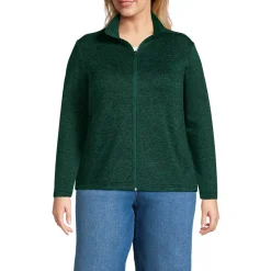 School Uniform Women's Sweater Fleece Zip Front Jacket