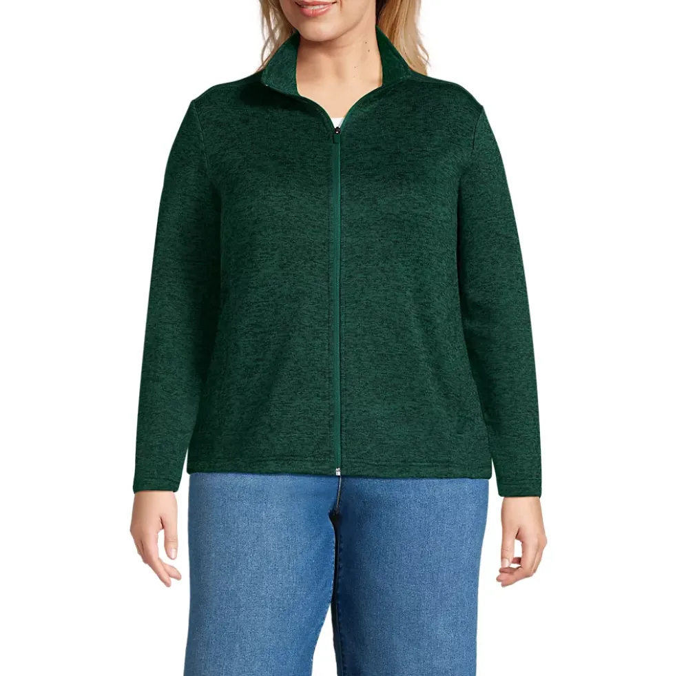 School Uniform Women's Sweater Fleece Zip Front Jacket