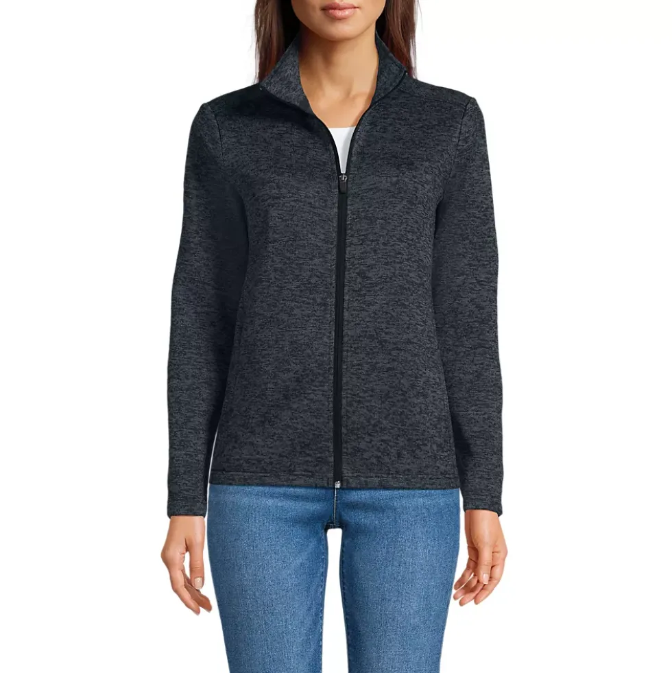 School Uniform Women's Sweater Fleece Zip Front Jacket