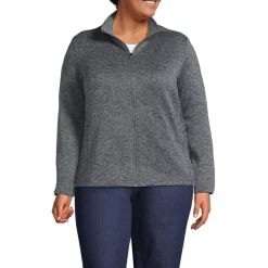 School Uniform Women's Sweater Fleece Zip Front Jacket