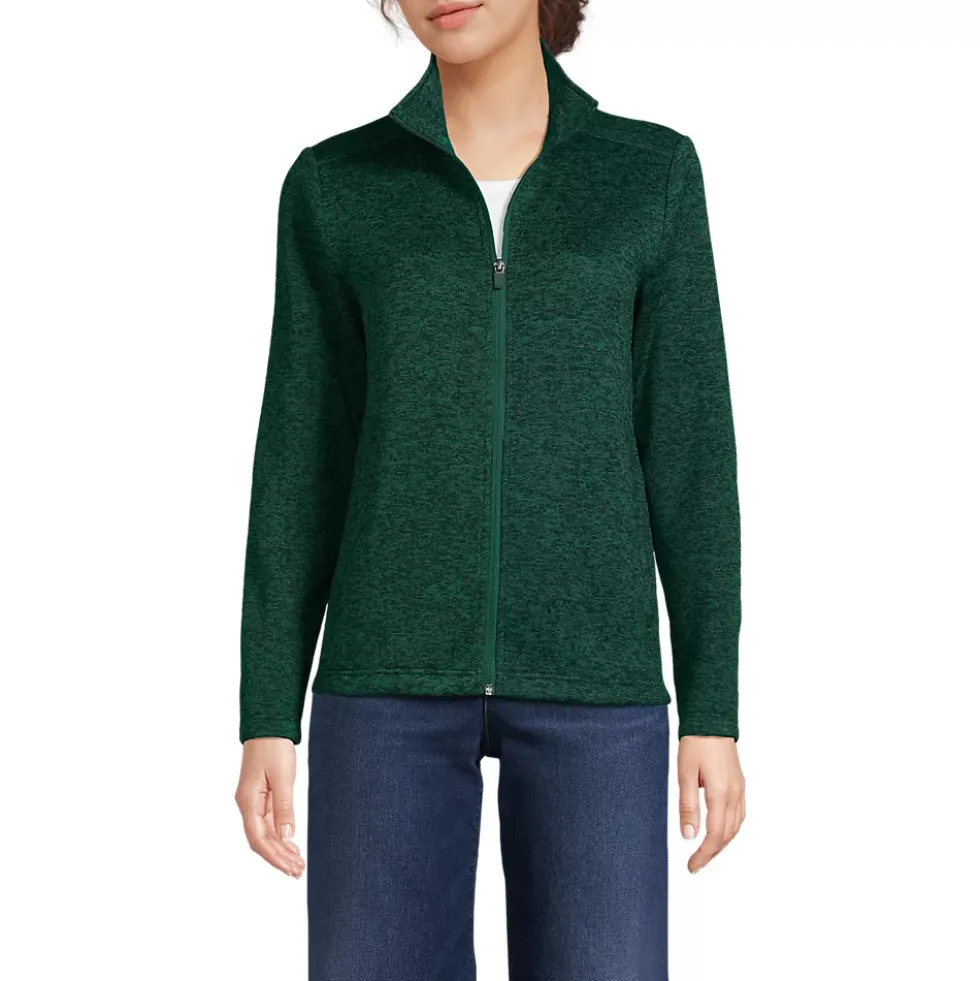 School Uniform Women's Sweater Fleece Zip Front Jacket