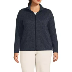 School Uniform Women's Sweater Fleece Zip Front Jacket