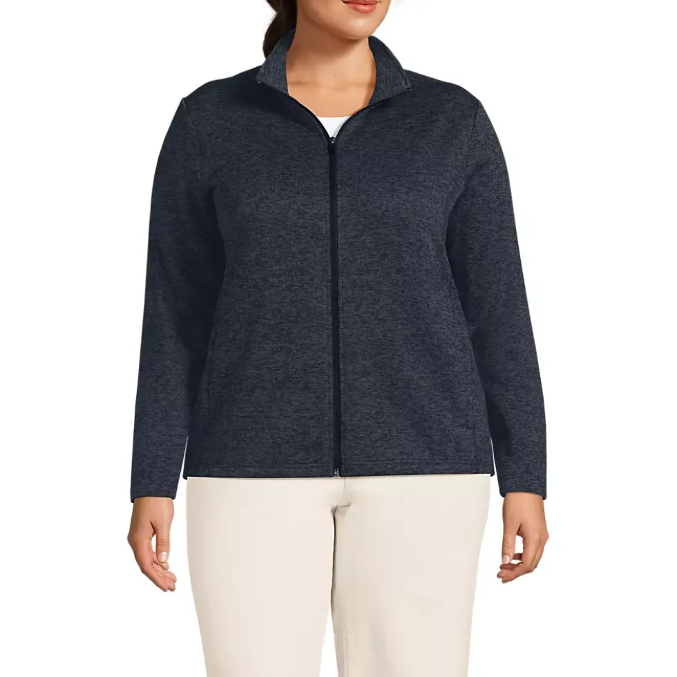 School Uniform Women's Sweater Fleece Zip Front Jacket