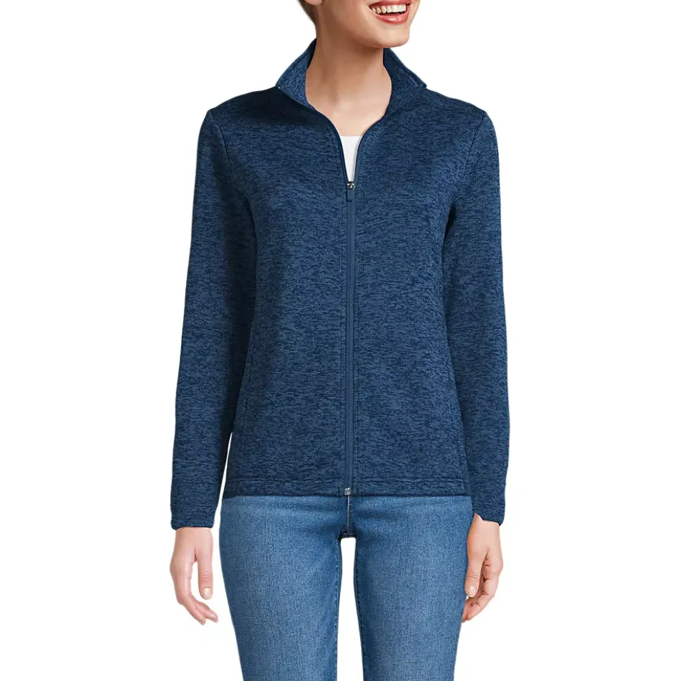 School Uniform Women's Sweater Fleece Zip Front Jacket