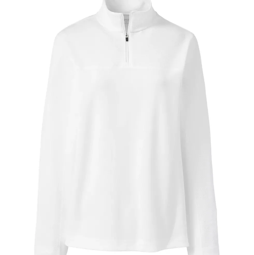 School Uniform Women's Textured Quarter Zip Pullover