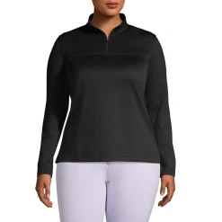 School Uniform Women's Textured Quarter Zip Pullover