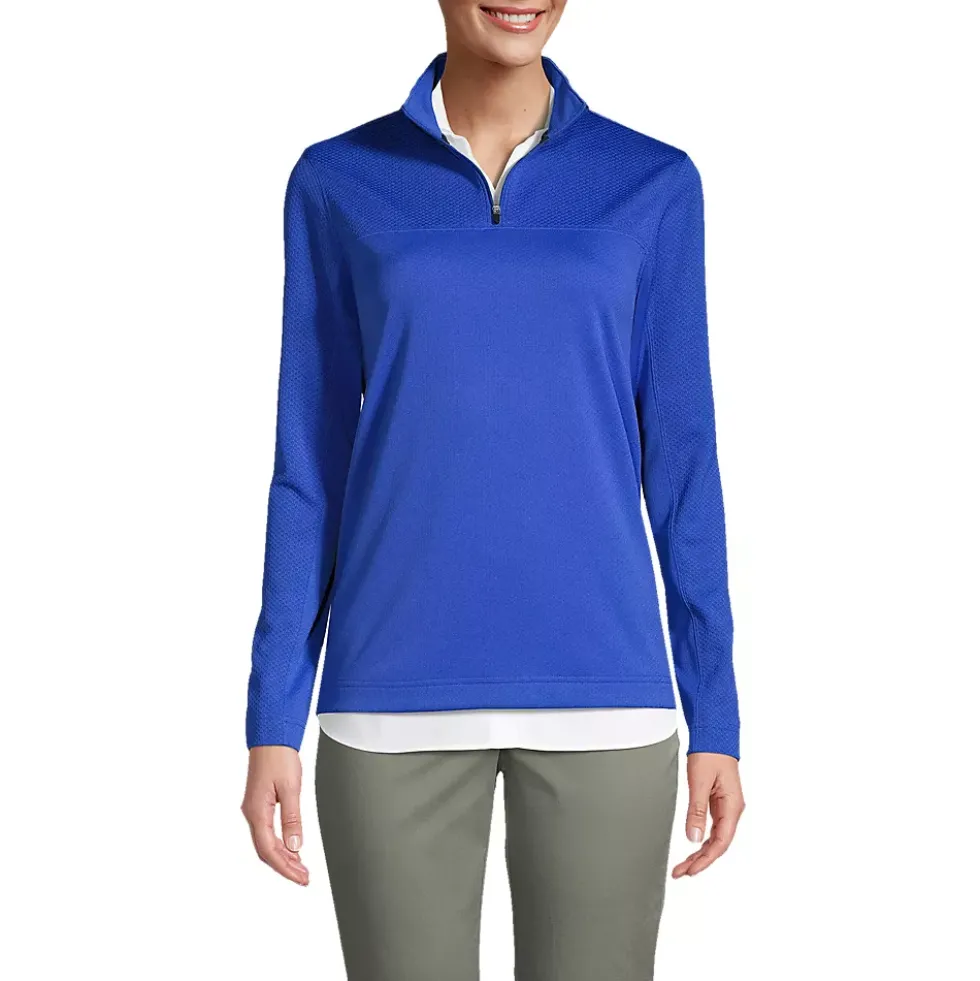 School Uniform Women's Textured Quarter Zip Pullover