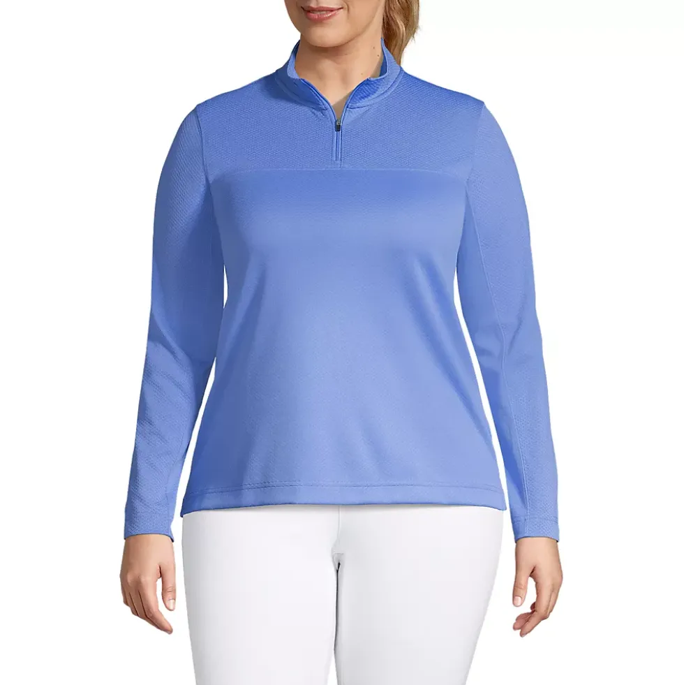School Uniform Women's Textured Quarter Zip Pullover