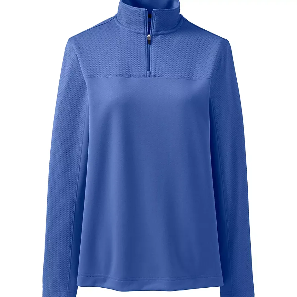 School Uniform Women's Textured Quarter Zip Pullover