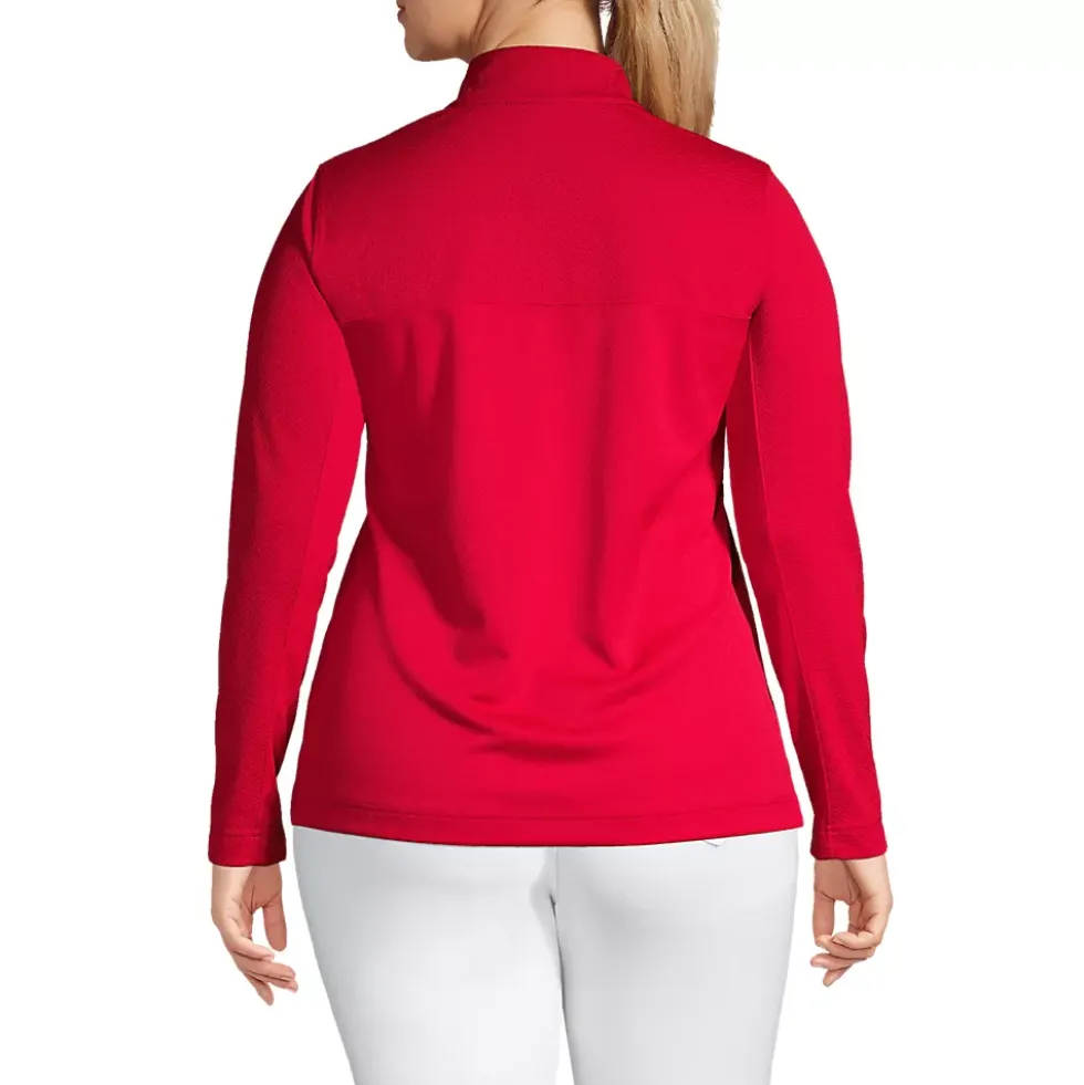School Uniform Women's Textured Quarter Zip Pullover