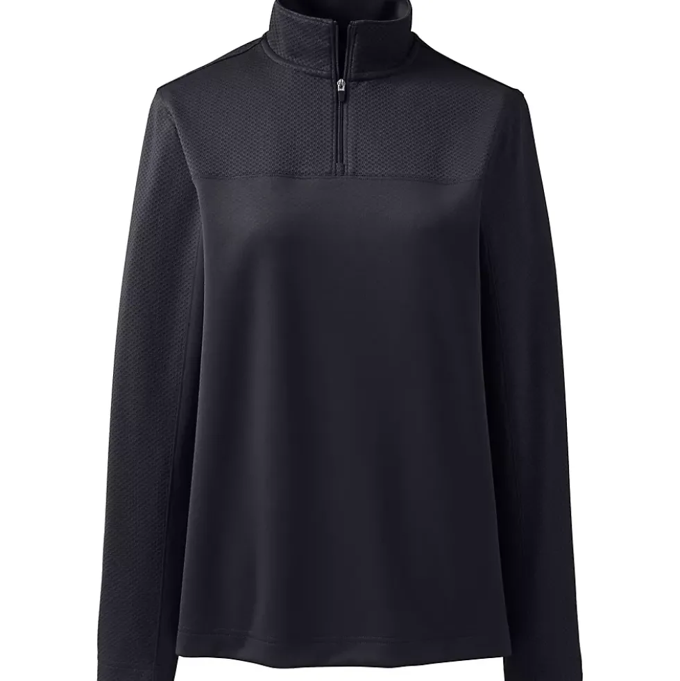 School Uniform Women's Textured Quarter Zip Pullover