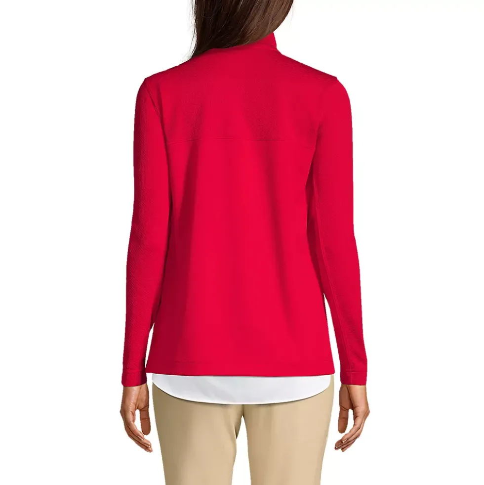 School Uniform Women's Textured Quarter Zip Pullover