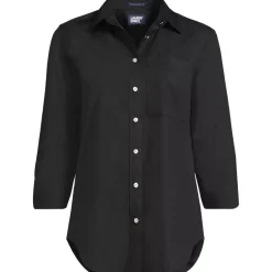 School Uniform Women's Three Quarter Sleeve Broadcloth Easy Shirt