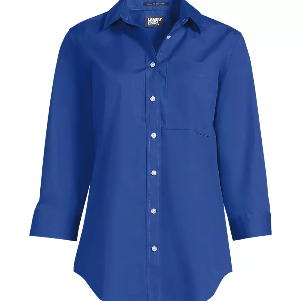 School Uniform Women's Three Quarter Sleeve Broadcloth Easy Shirt