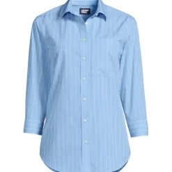 School Uniform Women's Three Quarter Sleeve Broadcloth Easy Shirt