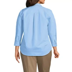 School Uniform Women's Three Quarter Sleeve Broadcloth Easy Shirt