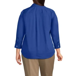 School Uniform Women's Three Quarter Sleeve Broadcloth Easy Shirt