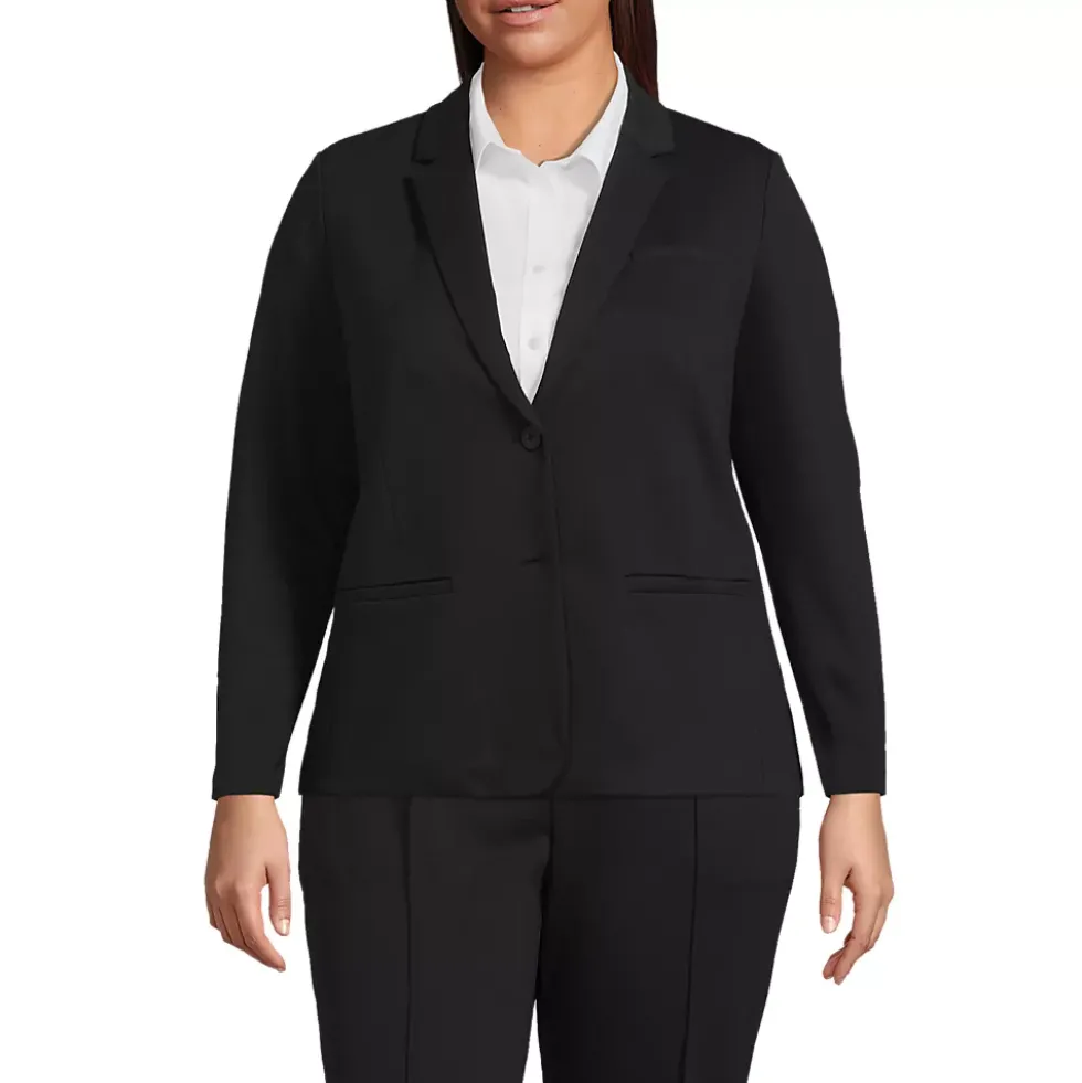 School Uniform Women's Two Button Ponte Blazer