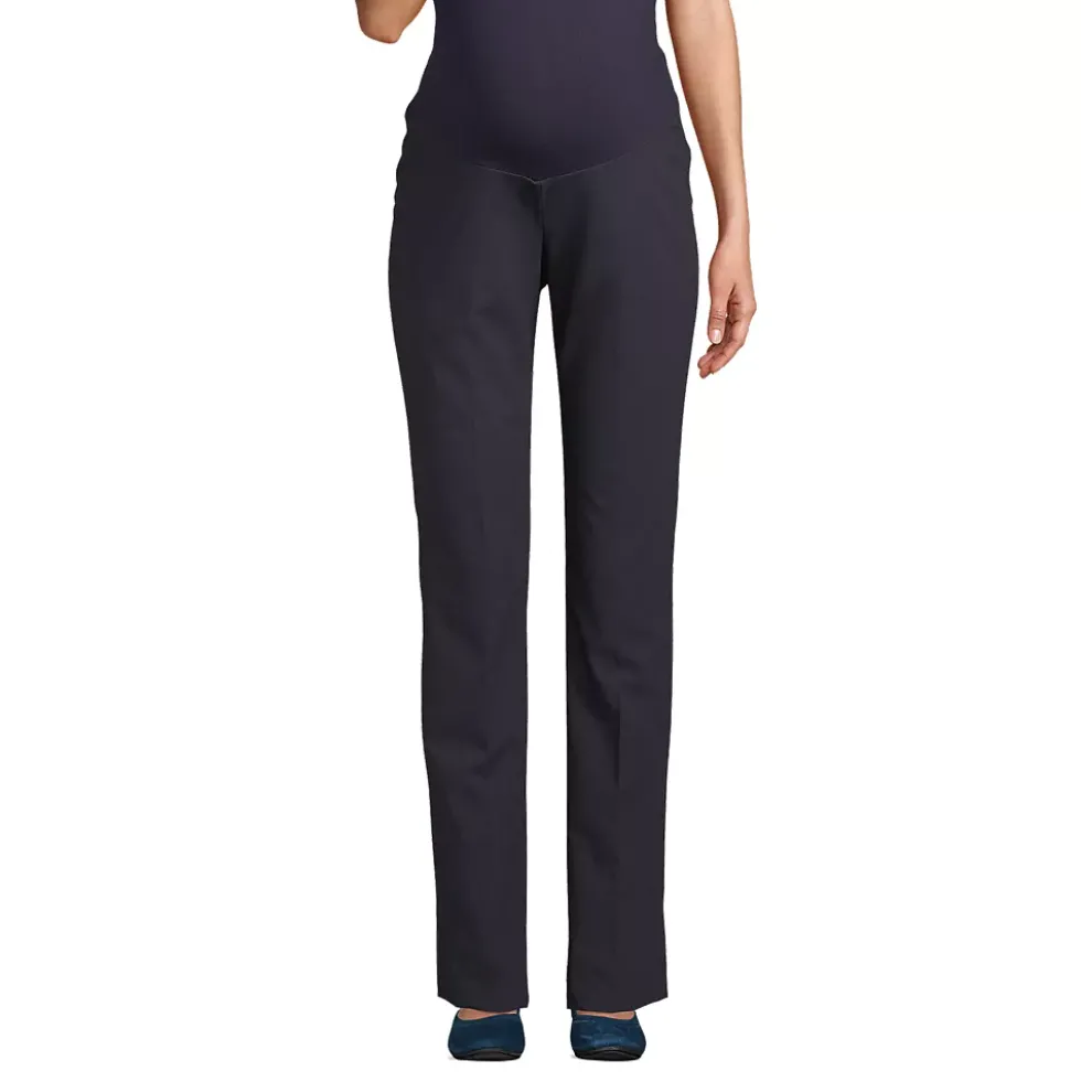 School Uniform Women's Washable Wool Maternity Straight Leg Pants