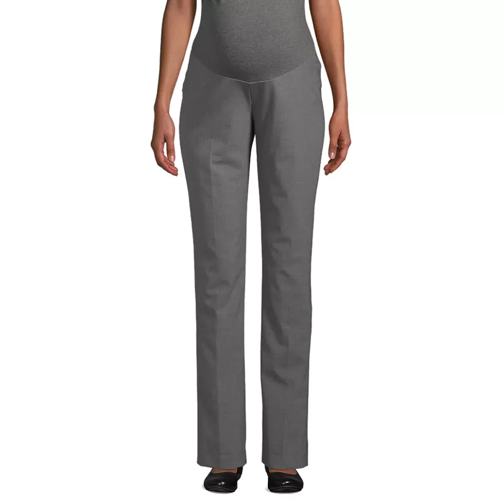 School Uniform Women's Washable Wool Maternity Straight Leg Pants