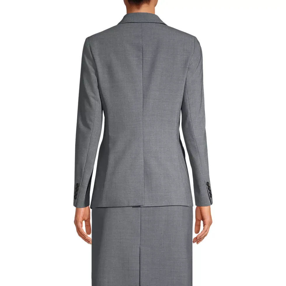 School Uniform Women's Washable Wool Two Button Traditional Blazer