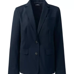 School Uniform Women's Washable Wool Two Button Traditional Blazer