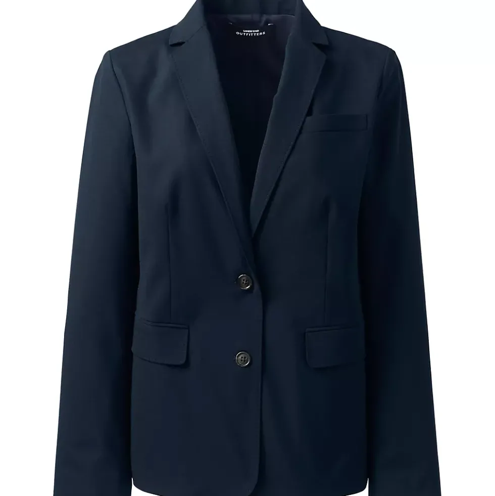 School Uniform Women's Washable Wool Two Button Traditional Blazer