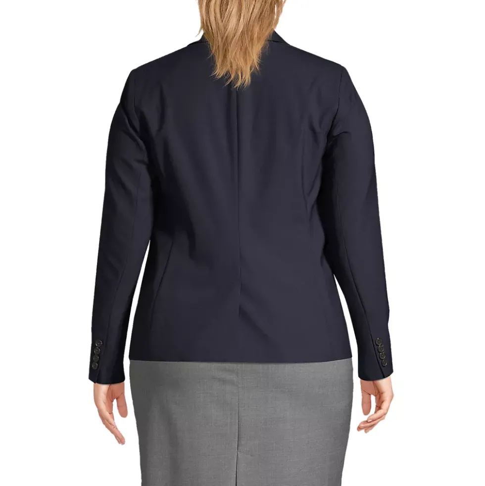 School Uniform Women's Washable Wool Two Button Traditional Blazer