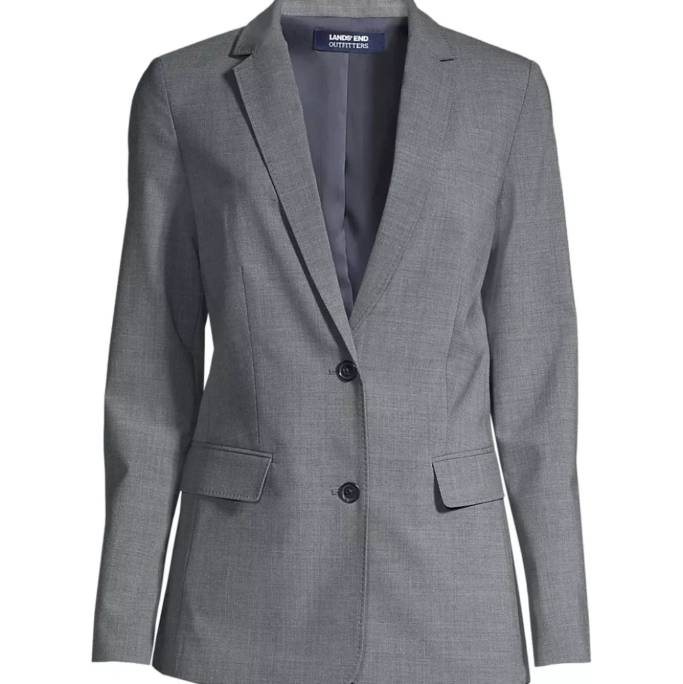 School Uniform Women's Washable Wool Two Button Traditional Blazer