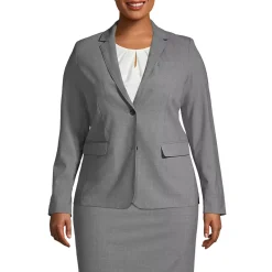 School Uniform Women's Washable Wool Two Button Traditional Blazer