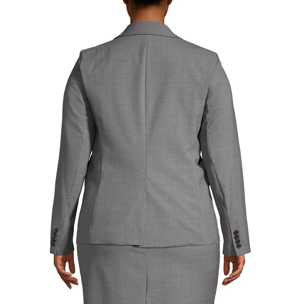 School Uniform Women's Washable Wool Two Button Traditional Blazer