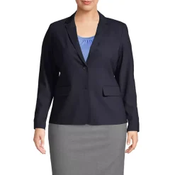 School Uniform Women's Washable Wool Two Button Traditional Blazer