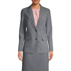 School Uniform Women's Washable Wool Two Button Traditional Blazer