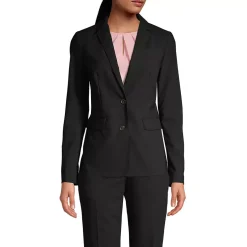 School Uniform Women's Washable Wool Two Button Traditional Blazer