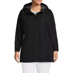School Uniform Women's Waterproof Hooded Packable Rain Jacket