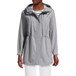School Uniform Women's Waterproof Hooded Packable Rain Jacket